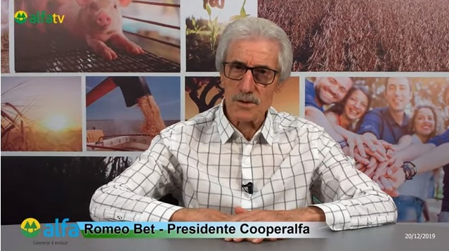 Photo of Romeo Bet, presidente da Cooperalfa, avalia o ano de 2019 e deseja Boas Festas!