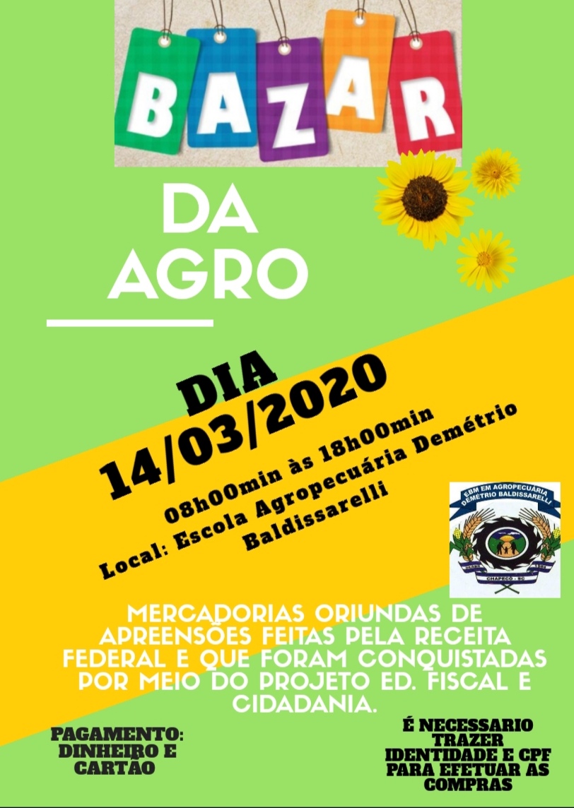 Photo of Bazar da Agro será neste sábado