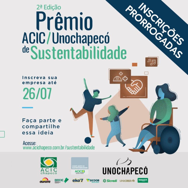 Photo of Prorrogadas as inscrições para o Prêmio ACIC/Unochapecó de Sustentabilidade