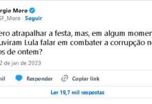 Photo of Moro questiona Lula por não ter citado combate à corrupção durante a posse