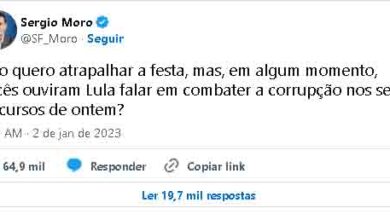 Photo of Moro questiona Lula por não ter citado combate à corrupção durante a posse