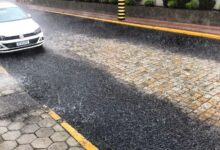 Photo of Internautas relatam “chuva negra” em Brusque após incêndio em galpão da Fischer