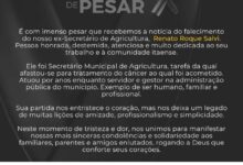 Photo of Itá: Prefeitura emite nota de pesar pela morte do ex-secretário da Agricultura, Renato Roque Salvi