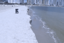 Photo of Mar avança 70 metros do alargamento de Balneário Camboriú
