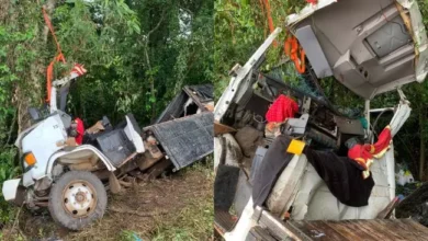 Photo of Dois mortos e um ferido em grave acidente na BR-282