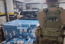 Photo of Ação conjunta PRF e PMRv intercepta carga de 26 mil maços de cigarros paraguaios no Meio-Oeste