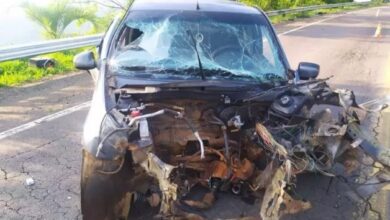 Photo of Motor de carro vai parar em árvore após acidente no Oeste de SC