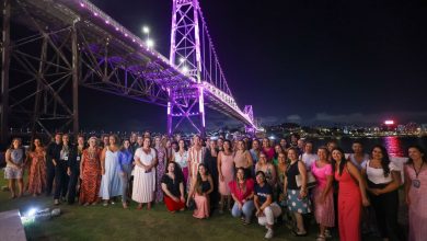 Photo of Iluminação rosa da ponte Hercílio Luz marca lançamento da programação do Governo de SC para o mês da mulher