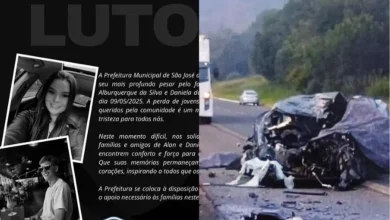 Photo of Filha e sobrinho de ex-prefeito perdem a vida em grave acidente, em SC