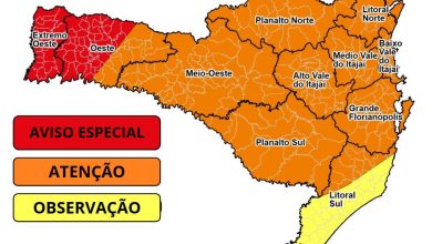 Photo of Proteção e Defesa Civil atualiza alerta e eleva para muito alto o risco de tempestades severas